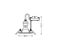 Foco empotrable OSRAM, Ø 9 cm, blanco, metal, GU10-LED, 2700 K