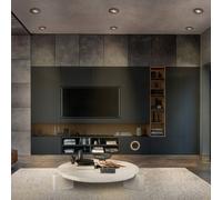Foco empotrable OSRAM, madera oscura/níquel, Ø 12 cm, GU10-LED