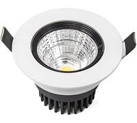 Foco empotrable redondo resistente, luz de techo LED giratoria, bañador de pared blanco cálido, baño, cocina, isla, oficina, accesorios de iluminación decorativos, accesorios de techo(Bianco,10W)