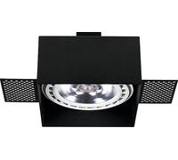 Foco Empotrado Lámpara De Techo Salón Negro Cuadrado 11,6cm