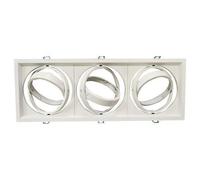 FOCO EMPOTRADO V-TAC TRIPLE CUADRADO AJUSTABLE BLANCO AR111 VT-7223 3577