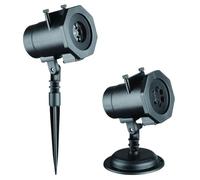 Foco Exterior 6 láminas Intercambiables 4 LED Blanco frío + Transformador