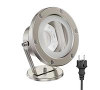 Foco exterior de jardín BULA IP55 enchufe acero inoxidable 1x GX53 máx. 15W