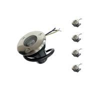 Foco exterior empotrable LED IP65 220 V suelo 3 W 45 ° (paquete de 5) - Blanco frío 6000 K - 8000 K - SILAMP