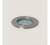 LEDKIA LIGHTING Foco Exterior LED 7W Empotrable Suelo Inox Veyra 3000K Blanco Cálido