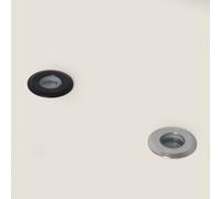 LEDKIA Foco Exterior LED Empotrable Suelo 12V DC Negro Clarion 2700K Blanco