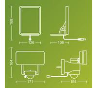 Foco exterior LED solar Philips Tylus, blanco, 3000 K, sensor True