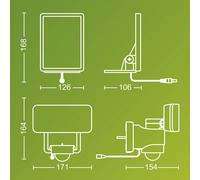Foco exterior LED solar Philips Tylus, blanco, 5000 K, sensor True