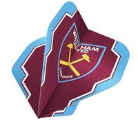 FOCO F4100 vuelos de dardos con licencia oficial del West Ham United Football Club de 100 micras con forma número 2, Geo, 1 juego de 3 vuelos