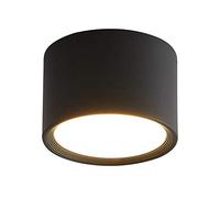 Foco, Foco Negro Nordic Creative Lámpara de Techo Fuente de Luz Única Apertura Libre Downlight Led Montado en Pared Centro Comercial Dormitorio Pasillo Corredor Sala de Estar Iluminación de Pared Luce