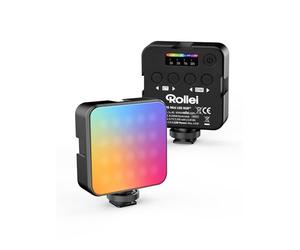 Foco Fotografia, Rollei Lumis Mini RGB Luz LED Cámara 360 Colore 2500~9000K | con Batería Integrada Recargable, Antorcha Fotografica para Grabar Vídeos en YouTube TikTok Vlog Streaming