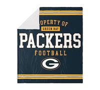 Foco Green Bay Packers Sherpa - Manta de Forro Polar, 60 x 70 Pulgadas