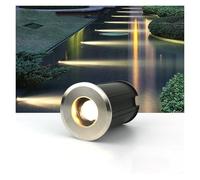 Foco Incrustado Suelo Exterior Impermeable IP68 Foco LED Subacuático 3° Haz Estrecho Reunir Luz para Paisaje Exterior, Bajo El Agua, Jardín, Escalera ( Color : Blanco cálido , Tamaño : 5W(DC24V) )