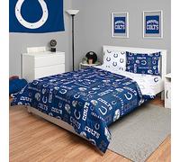 FOCO Indianapolis Colts NFL - Juego de Ropa de Cama de 5 Piezas con edredón de Color del Equipo