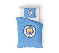 Foco Juego de Funda de edredón y Funda de Almohada con Licencia Oficial del fútbol (Manchester City FC)