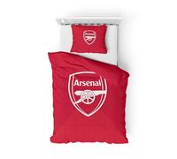Foco Juego de Funda de edredón y Funda de Almohada para Cama Individual con Licencia Oficial de fútbol (Arsenal FC)