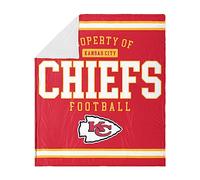 FOCO Kansas City Chiefs - Manta de Forro Polar Sherpa - 60 x 70 Pulgadas