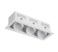 Foco Kardan Augusto Empotrar 3xgu10 Blanco 11x30bombillas No Incluidas