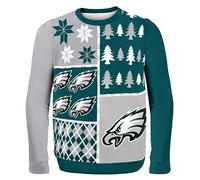 FOCO Klew Sudadera NFL de Busy Block, Hombre, SWTNFUGYBBLKPEL, Philadelphia Eagles, Large