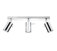 Foco Lámpara de Techo Metal Cromo 3-flammig GU10 45CM Largo Moderno Orientable