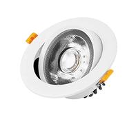 Foco LED, 10 W, 15 W, ángulo Ajustable, COB antideslumbrante, luz empotrada Ultrafina, retroadaptación con Globo Ocular, 3000 K, 6000 K, focos Planos Opcionales