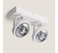LEDKIA LIGHTING Foco LED 30W CREE de Superficie Direccionable AR111 Regulable Blanco 3000K Blanco Cálido