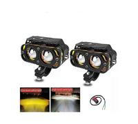 Foco LED auxiliar para motocicleta, luz alta y baja, universal, para faros antiniebla de conducción