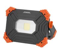 Foco LED con batería, 10 W, COB, 1000 lm, con batería externa de 4400 mAh, USB, luz de trabajo portátil y luz de emergencia, IP20, modos de iluminación variables, ABS duradero y aluminio