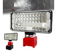Foco LED con batería para Einhell con batería de 18 V, 90 W, 6800 lm, foco para iluminación de trabajo, luz de batería con USB + tipo C, lámpara de trabajo LED para obras, reparación de coches,