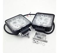Foco LED cuadrado de 27 W para trabajo todoterreno, 9 luces LED, 12 V, 24 V, uso universal, para SUV, coche, camión, barco, 2 uds.