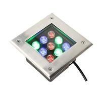 Foco LED Cuadrado Empotrado-Lámpara LED para jardín,Impermeable IP67,12 V,para Patio,césped,terraza y Caminos