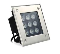 Foco LED Cuadrado Ultrafino para Exteriores, Resistente al Agua IP66, empotrable bajo Tierra, Apto para Caminos, pasarelas, terrazas y Patios. Fácil de Instalar.