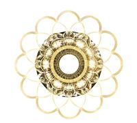 Foco LED de Cristal, Kit de iluminación de Techo para Montaje en Superficie, focos de Cristal Redondos de Perfil bajo con Controlador, Foco de 9 W, lámpara Decorativa de Techo con Forma de Flor CREA