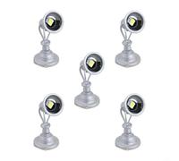 Foco LED de escala HO, 5 unidades, color blanco cálido para modelo de