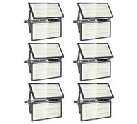 Foco LED de exterior de 200 W, superluminoso 20000 lm, faro LED exterior 6500 K blanco frío, foco LED exterior, IP66 impermeable focos LED exteriores para jardín, patio, terraza, garaje, 6 unidades