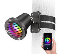 Foco LED de jardín DUK Grid con fijación de correa para enchufe de exterior
