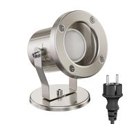 Foco LED de jardín MIBU para exterior acero inoxidable incl. lámpara GU10