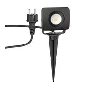 Foco LED de jardín Wega con pincho de suelo para exterior negro 9,46W 935lm