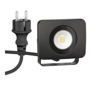 Foco LED de jardín WEGA para exterior IP44 enchufe negro 10 W 935lm blanco