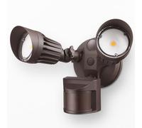 Foco LED de seguridad, 20 W, con 2 cabezales y 30 W