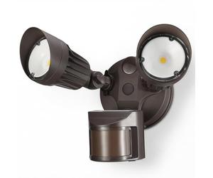 Foco LED de seguridad, 20 W, con 2 cabezales y 30 W