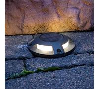 Foco LED de suelo solar Selius de PRIOS, color antracita, IP67
