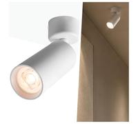 Foco LED de Techo y Pared Orientable de Aluminio Blanco Aplique con Casquillo GU10 para Salón Interior Superficie