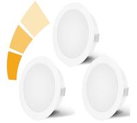 Foco LED Empotrable 230 V Downlight Regulable, Empotrable LED Techo 4W 300LM 4000K Blanco Natural, Panel LED ojos de buey Luces Interiores para muebles Autocaravana Caravana Barco Cocina Juego de 3