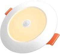 Foco LED Empotrable Con Sensor de Movimiento Por Infrarrojos, 12 W, Sustituye a Halógenos de 75 W, 4000 K, Luz Blanca Cálida, Lámpara de Techo Redonda Para Salón
