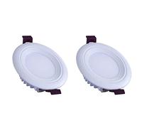 Foco LED empotrable Redondo para Techo, lámpara de Pared para Interiores, iluminación Decorativa, Resistente al Fuego, de bajo Consumo, para baño, Oficina, Compras, tienda/9P (2 Unidades, Blanco cáli