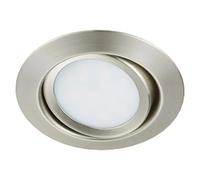 Foco LED empotrable Rila (5 W, Color de luz: Blanco cálido, Diámetro: 8,2 cm, Níquel mate)