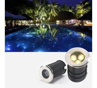 Foco Led Empotrable Subacuático - Mini Luz Subterránea, Foco Led Impermeable para Piscinas, Lámpara Led Decorativa para Exteriores, para Iluminación De Jardines Yellow 1W(42 * 72mm)