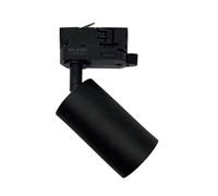 Foco LED en riel 80° Trifásico NEGRO para bombilla GU10 - SILAMP
