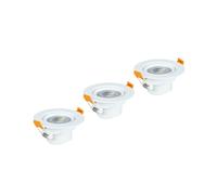 Foco LED Encast Set De 3 , 5W, 350lm, Colores Blc Chd , Casquillo: Blanco